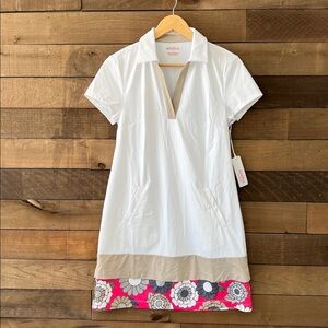 NWT Kinona Women's Border Patrol Short Sleeve Golf Tennis Dress Size Small
